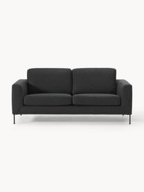 Sofa Cucita (2-osobowa), Tapicerka: tkanina (poliester) Dzięk, Stelaż: lite drewno sosnowe, Nogi: metal lakierowany Ten pro, Antracytowa tkanina, S 187 x G 94 cm