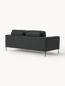 Sofa Cucita (2-Sitzer), Bezug: Webstoff (100% Polyester), Gestell: Massives Kiefernholz, Füße: Metall, lackiert Dieses P, Webstoff Anthrazit, B 187 x T 94 cm