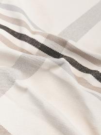 Plaid en flanelle à carreaux Stirling, 100 % coton, Beige clair, beige, larg. 140 x long. 190 cm