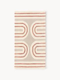 Tapis en laine tufté main Arne, Beige, terracotta, blanc crème, larg. 80 x long. 150 cm (taille XS)