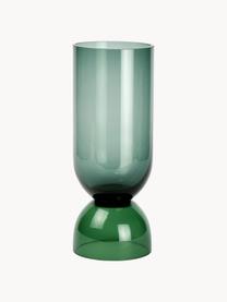 Vaso fatto a mano Vasari, alt. 32 cm, Vetro, Tonalità del verde trasparente, Ø 12 x Alt. 32 cm