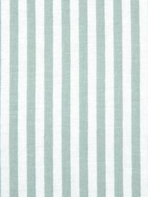 Funda de almohada de algodón Lorena, Verde salvia, blanco, An 45 x L 110 cm