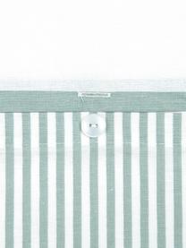 Funda de almohada de algodón Lorena, Verde salvia, blanco, An 45 x L 110 cm