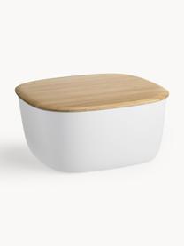 Panera con tapadera de bambú Box It, Blanco, madera de bambú, An 23 x Al 11 cm