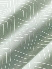 Taie d'oreiller en coton avec motif graphique Milano, Vert sauge, larg. 50 x long. 70 cm