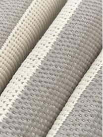 Gestreifter In- & Outdoor-Teppich Axa, 86 % Polypropylen, 14 % Polyester, Off White, Grau, B 80 x L 150 cm (Größe XS)