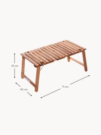 Tavolo da giardino pieghevole in legno di teak Paknik, Legno di teak, Legno di teak, Larg. 71 x Alt. 33 cm