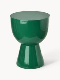 Tavolino rotondo Tam Tam, Plastica laccata, Verde scuro, Ø 36 x Alt. 46 cm