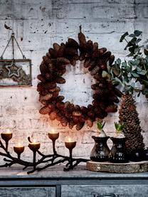 Ręcznie wykonany wieniec świąteczny Eve, Drewno naturalne, Brązowy, Ø 40 cm
