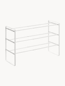 Uitschuifbaar schoenenkast Frame, Gepoedercoat staal, Wit, B 41-70 x H 46 cm