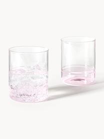 Szklanka ze szkła dmuchanego Kiosk, 6 szt., Szkło, Jasny różowy, Ø 8 x W 10 cm, 380 ml