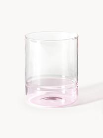 Vasos artesanales Kiosk, 6 uds., Vidrio, Rosa claro, Ø 8 x Al 10 cm, 380 ml