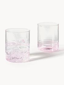 Mondgeblazen waterglazen Kiosk, 6 stuks, Glas, Lichtroze, Ø 8 x H 10 cm, 380 ml