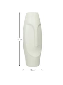 Große Vase Samara in Weiß, Steingut, Weiß, B 12 x H 32 cm