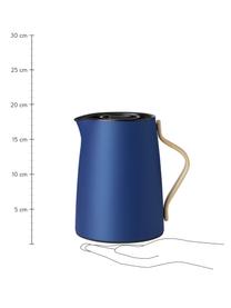 Tetera Emma, 1 L, Estructura: acero inoxidable, Asa: madera de haya, Azul, beige, 1 L