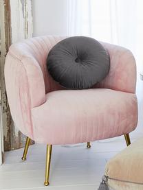 Fauteuil cocktail en velours rose pastel Cara, Velours rose pastel