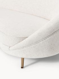 Bouclé-Nierensofa Gatsby (3-Sitzer), Bezug: Bouclé (70% Polyester, 20, Gestell: Massives Eukalyptusholz, Füße: Metall, galvanisiert, Bouclé Cremeweiß, B 245 x T 102 cm