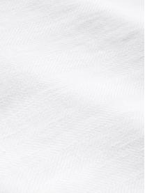 Linnen tafelkleed Audra met visgraatpatroon, 100% linnen, Wit, beige, Voor 6 - 10 personen (B 147 x L 250 cm)