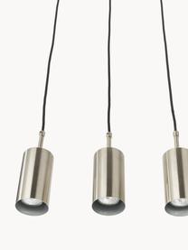 Grote hanglamp Arvo, Lampenkap: gecoat metaal, Baldakijn: gecoat metaal, Chroomkleurig, B 75 x H 24 cm