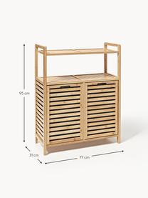 Étagère de salle de bain en bambou avec paniers à linge Kit, Bambou, larg. 77 x haut. 95 cm