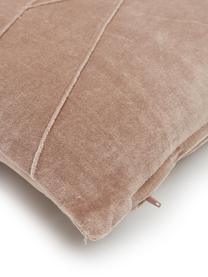 Coussin 45x45 velours Pintuck, Vieux rose