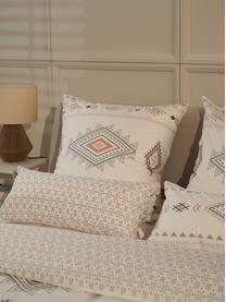 Bavlnená obojstranná posteľná bielizeň v boho štýle Lawana, Biela, viacfarebná, 135 x 200 cm + 1 vankúš 80 x 80 cm