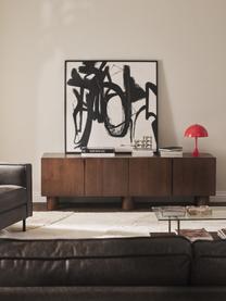Mueble TV de madera de roble Cadi, Madera de roble pintado marrón, An 180 x Al 55 cm