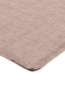 Serwetka z tkaniny Kinia, 4 szt., 55% bawełna, 45% len, Brudny różowy, S 45 x D 45 cm