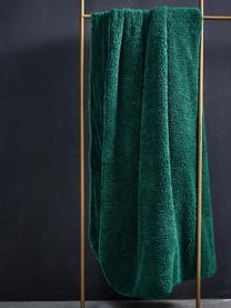 Pled ze sztucznego futra Lammy, Butelkowy zielony, S 150 x D 200 cm