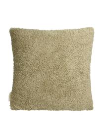 Flauschiges Kissen Teddy in Beige mit Inlett, Bezug: Polyester, Beige, 45 x 45 cm