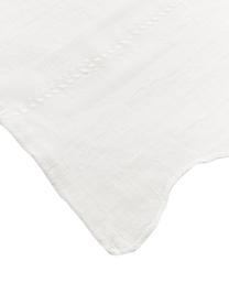 Nappe brodée avec ourlet festonné Bilia, 100 % polyester, Blanc cassé, Pour 6 à 10 pers. (larg. 160 x long. 320 cm)