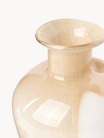 Skleněná váza Ottilie, V 24 cm, Sklo, Okrová, bílá, Ø 15 cm, V 24 cm
