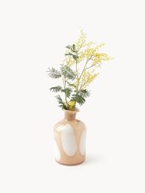 Vase en verre Ottilie, Verre, Jaune, blanc, Ø 15 x haut. 24 cm