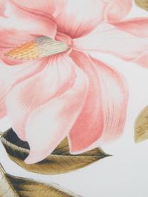 Sábana encimera Magnolia, Algodón, Blanco, tonos verdes y rosas, Cama 180/200 cm (260 x 270 cm)