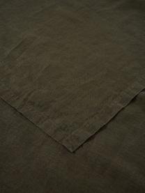Chemin de table en lin Pembroke, 100 % pur lin, Vert, larg. 40 x long. 150 cm