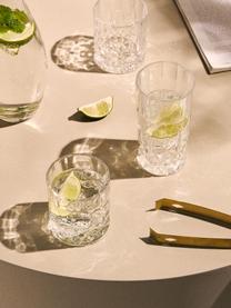 Bicchieri long drink con rilievo in cristallo George 4 pz, Vetro, Trasparente, Ø 8 x Alt. 15 cm, 380 ml