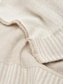 Manta de lino y algodón Lino, 80% algodón, 15% lino, 5% viscosa, Beige, An 135 x L 200 cm