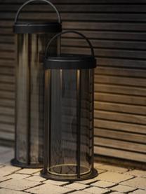 Mobiele LED outdoor tafellamp Mituro, dimbaar, Frame: gepoedercoat aluminium, Transparant, zwart, Ø 17 x H 35 cm