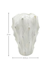 Wazon z ceramiki Flora, Ceramika, Biały, szary, Ø 20 x W 27 cm