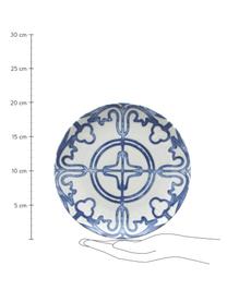 Talerz śniadaniowy z porcelany Maiolica, 2 szt., Porcelana, Niebieski, biały, Ø 20 cm