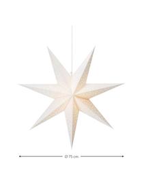 Estrella de Navidad Clara, Cable: plástico, Blanco, Ø 75 cm