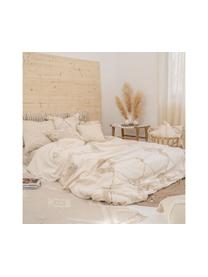 Housse de coussin 45x45 bohème Lienzo, Blanc cassé