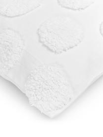 Kussenhoes Rowen met getuft patroon, 100% katoen, Wit, B 50 x L 50 cm