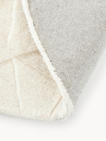 Tappeto in lana rotondo taftato a mano Rory, Retro: 100% cotone Il materiale , Bianco crema, Ø 120 cm (taglia S)
