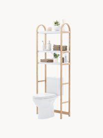 Scaffale da bagno con struttura in legno Bellwood, Struttura: legno, Bianco, legno chiaro, Larg. 61 x Alt. 170 cm