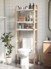 Étagère de salle de bain cadre en bois Bellwood, Blanc, bois clair, larg. 61 x haut. 170 cm