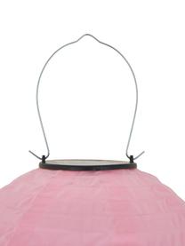 Hangende lantaarns Chinese voor buiten met solar lamp, 2-delig, Kunststof, Roze, Ø 25 x H 25 cm