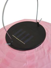 Hangende lantaarns Chinese voor buiten met solar lamp, 2-delig, Kunststof, Roze, Ø 25 x H 25 cm