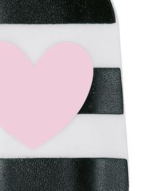 Deegspatel Heart, Siliconen, bamboehout, Bamboehoutkleurig, roze, wit, zwart, L 25 cm