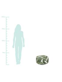 Zewnętrzny puf Rihanna, Tapicerka: poliester, odporny na wod, Biały, zielony, Ø 53 x W 23 cm